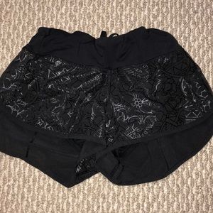Flour pattern lululemon shorts